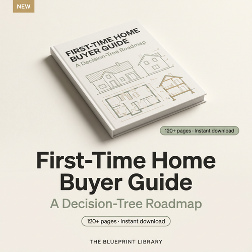 First-Time Home Buyer Guide cover — a decision-tree roadmap